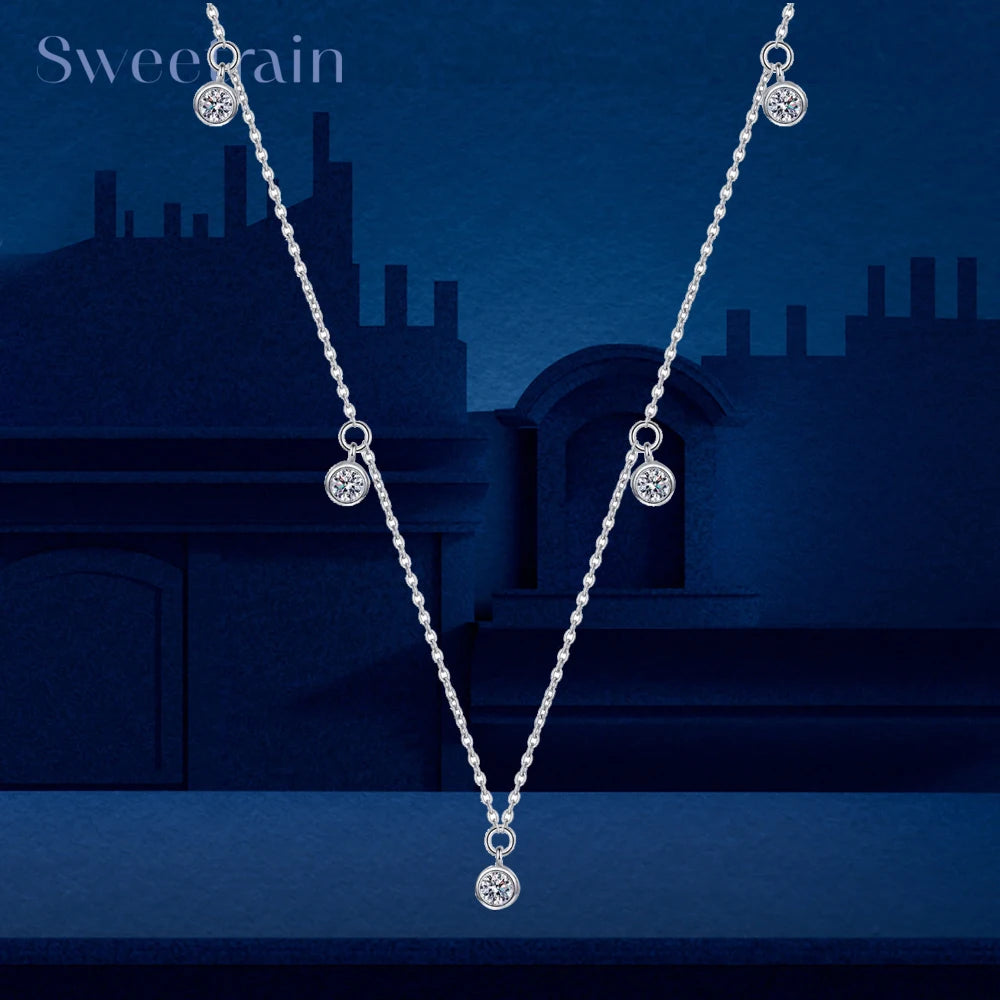 3mm Bubble Moissanite Bracelets for Women Certified Original 18k Gold Plated 925 Silver Full Diamond Bezel Bracelet Fine Jewelry