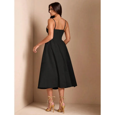 【New style】 BAE Elegant Women Long Tulle Dress, Suitable For Casual Date, Outing, Nightclub Party, Autumn Season, Summer Dresse