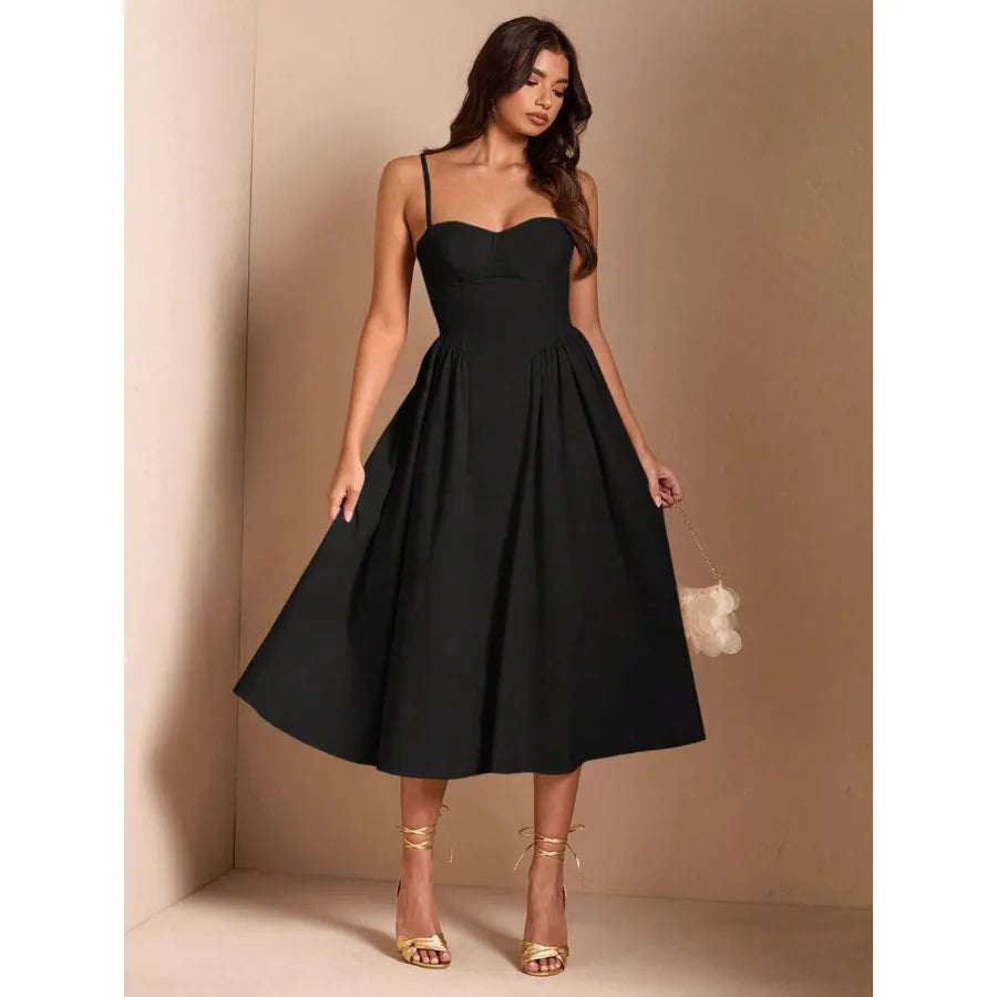 【New style】 BAE Elegant Women Long Tulle Dress, Suitable For Casual Date, Outing, Nightclub Party, Autumn Season, Summer Dresse