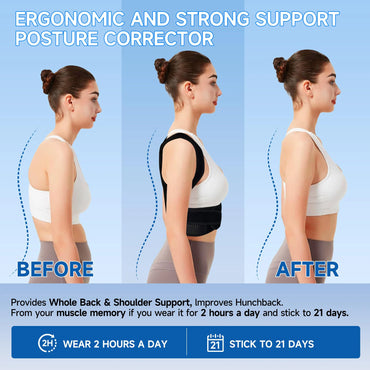 Posture Corrector Back Brace Adjustable Back Support for Women and Men Shoulder Straightener Neck Upper Lower Back Pain Relief