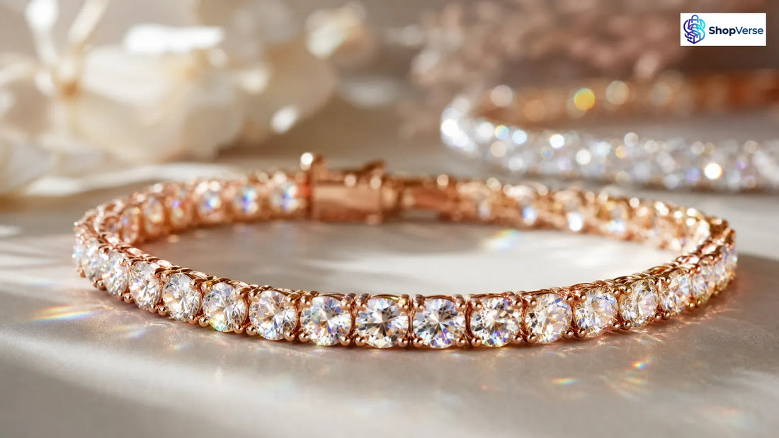 Moissanite Tennis Bracelet Guide: 925 Silver With 18K Gold