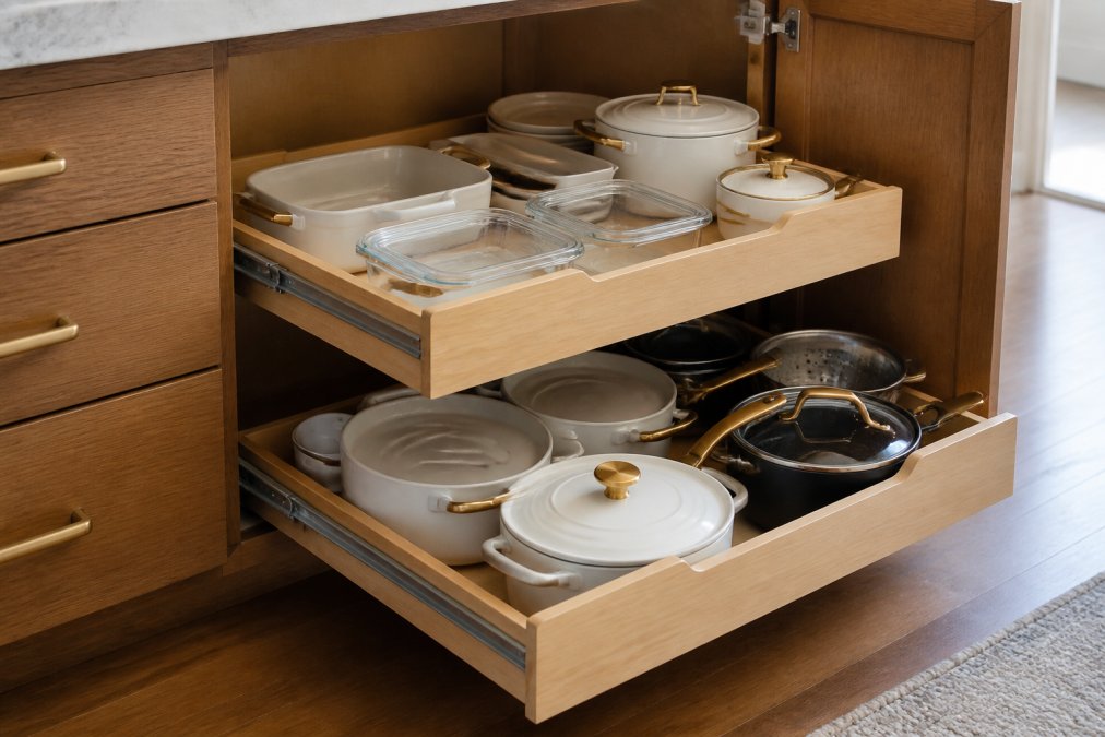 Organize Deep Kitchen Cabinets: 7 Access Solutions
