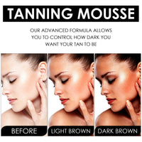 60ml Jaysuing Self Tanning Mousse Summer Bronze Tan Moisturizing Easy Application Natural Glow Soft Hydrated Skin Body Care
