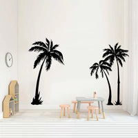 Set Of 3 150cm wide Palm Tree Summer Beach Wall Sticker Living Room Playroom Palm Tree Summer Plant Wall Decal Bedroom Vinyl