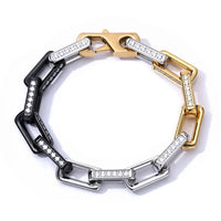 2024 Fashion High Luxury Bamboo Bracelet for Men and Women, Non-fading Titanium Steel Zircon Hip-hop Jewelry Accessories