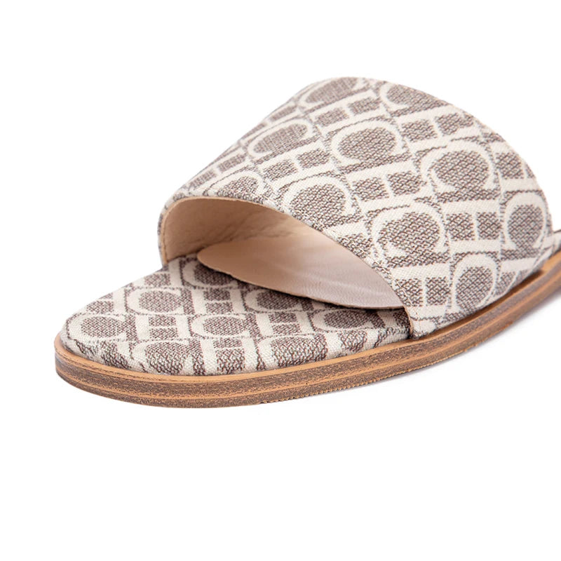 Classic Simple Design Wearable Comfortable Anti-slip Sole Letter Printed Slippers Seasonal New Summer Fashion Women's Sandals