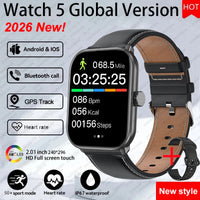 New Watch 5 Smart Watch Women AMOLED Screen Fitness Tracker Heart Rate ECG GPS Track Waterproof Call Smartwatch For IOS Android