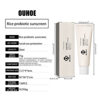 50ML Spf 50 Rice Sunscreen Cream Outdoor UV Protection Moisturizing Soothing Redness Sweatproof Prevent Sunburn Sunblock Lotion