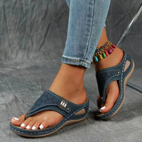 Women's Casual Beaded Flat Sandals, Bohemian Ankle Bracelet Flip Flops, Summer Beach Vacation Shoes for Women
