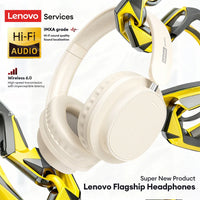 Retro TH30 Pro Lenovo Gaming Headset Wireless Bluetooth 6.0 Over Ear Headphone Foldable Sport Leather Earphones Gifts LS105