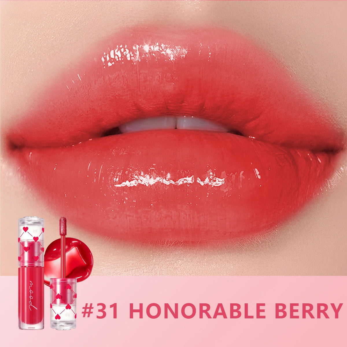 PERIPERA INK MOOD GLOWY TINT,Non-Sticky&Vivid Color,High-Shine Formula,Lightweight&Smudge-Proof,Korean Cosmetic,Korean Makeup