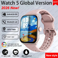 New Watch 5 Smart Watch Women AMOLED Screen Fitness Tracker Heart Rate ECG GPS Track Waterproof Call Smartwatch For IOS Android