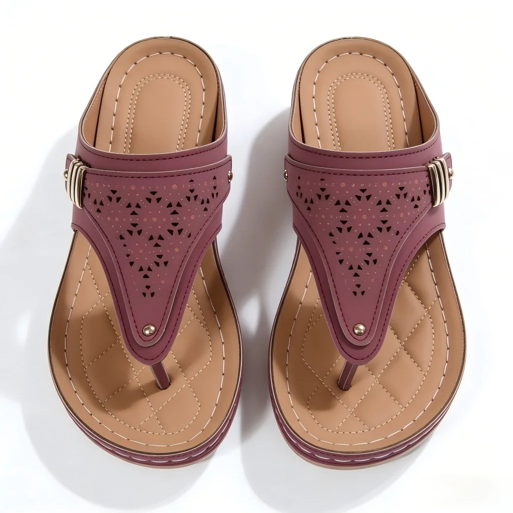 Women's Casual Beaded Flat Sandals, Bohemian Ankle Bracelet Flip Flops, Summer Beach Vacation Shoes for Women