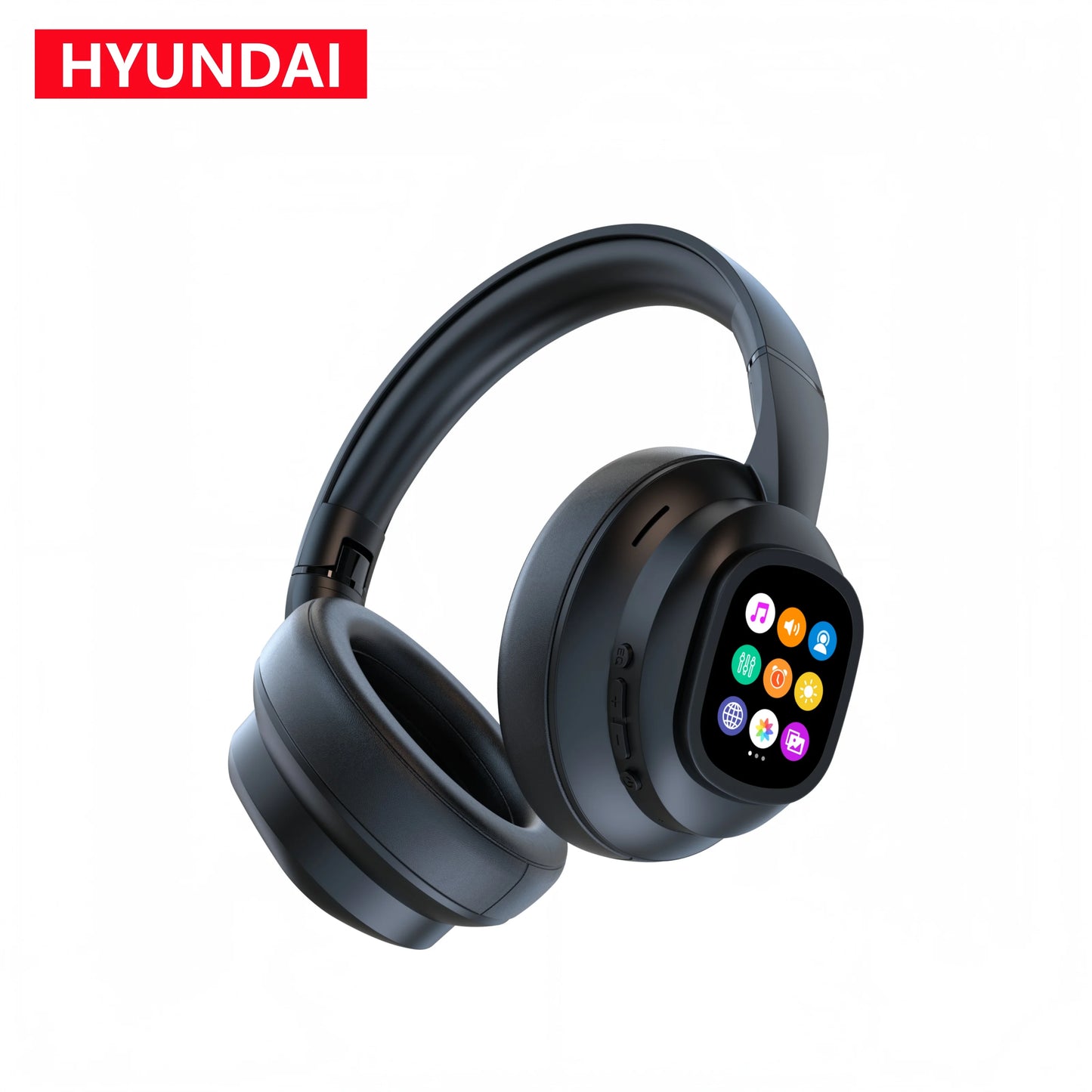 HYUNDAI X1PRO Bluetooth 6.0 Headphone,With Magnetic Touch Control LED Screen,AI Wireless Translation Earphones,100+ Languages