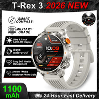 2026 New T-Rex3 Pro GPS Tracker 1100mAh Smartwatch Men 120-Day Standby Clock Rugged Outdoor Sport 10ATM Waterproof Call Watches