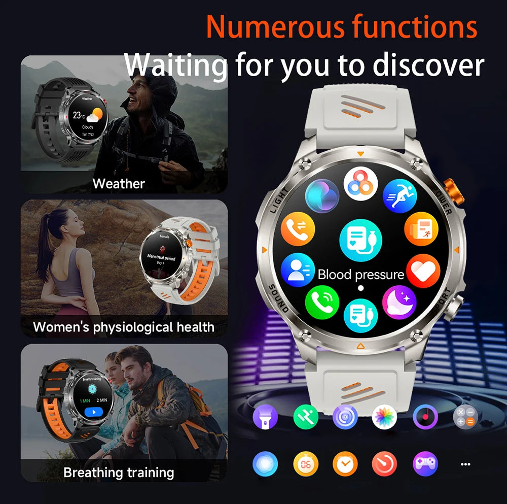 2026 New T-Rex3 Pro GPS Tracker 1100mAh Smartwatch Men 120-Day Standby Clock Rugged Outdoor Sport 10ATM Waterproof Call Watches