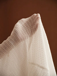 White Knitted Cover Up Dress With Shell Decor For Beach Vacation