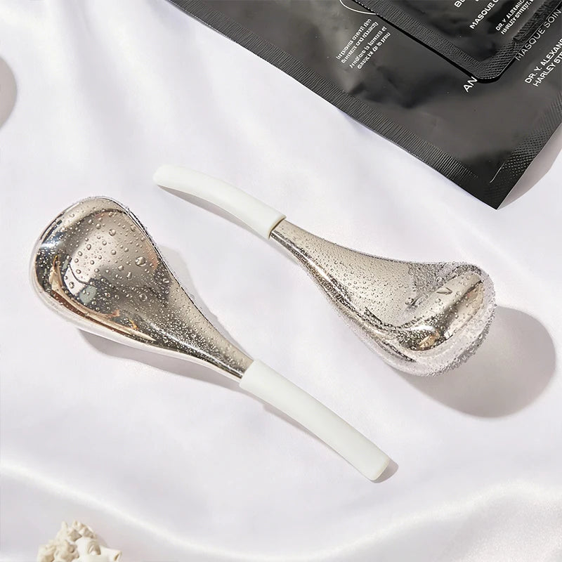 Ice Globes Spoon Massager Face Beauty Cryo Sticks Cooling Spa Skin Massage Tools Beauty Salon Facial Care Tool with Storage Box