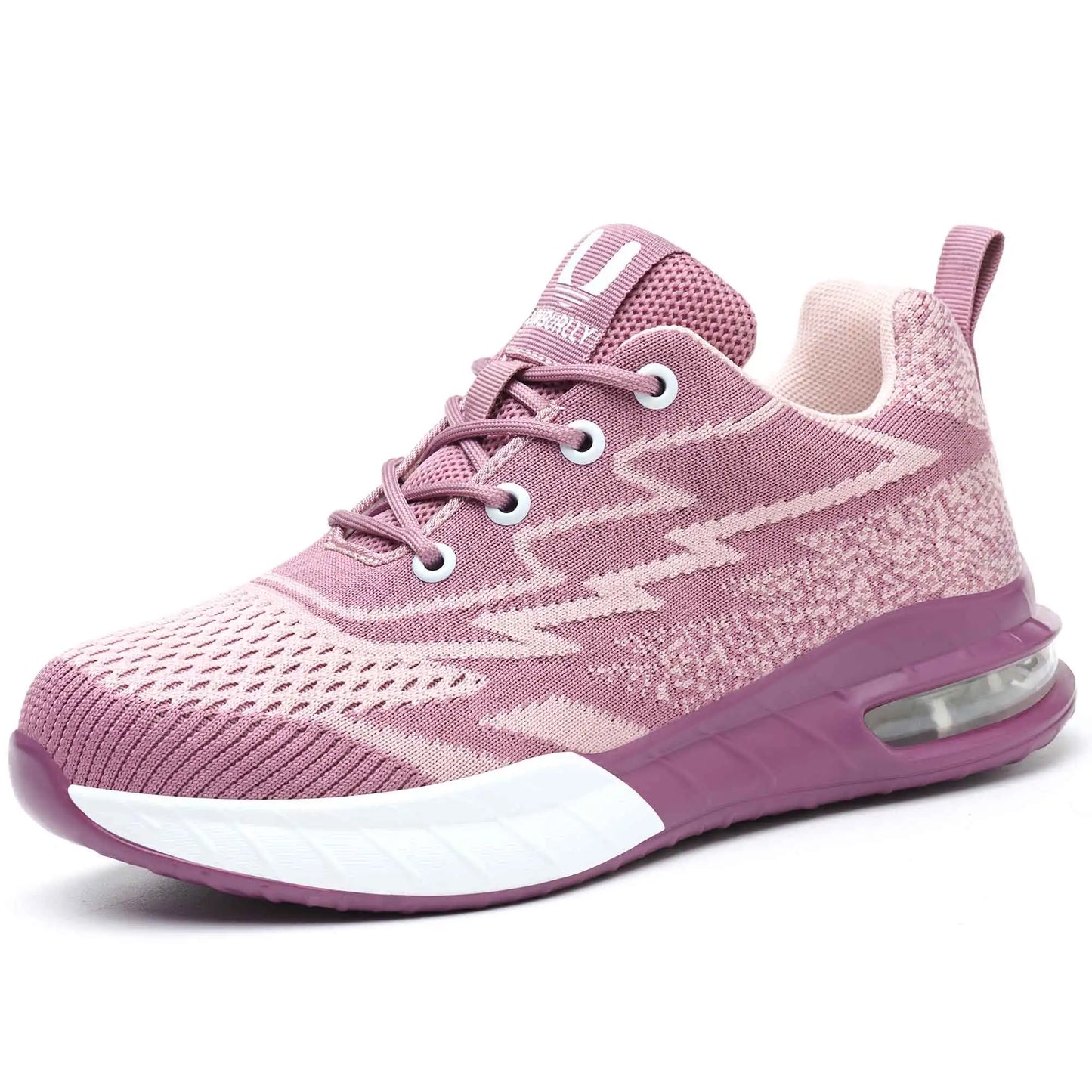 Women's Safety Shoes with Air Cushion Sole Work Shoes Comfortable Breathable Lightweight Safety Footwear