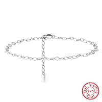 Rinntin Genuine 925 Sterling Silver Ball Faceted Bead Chain Anklets Fashion Women Summer Foot Bracelet Ankle Straps Jewelry SA80