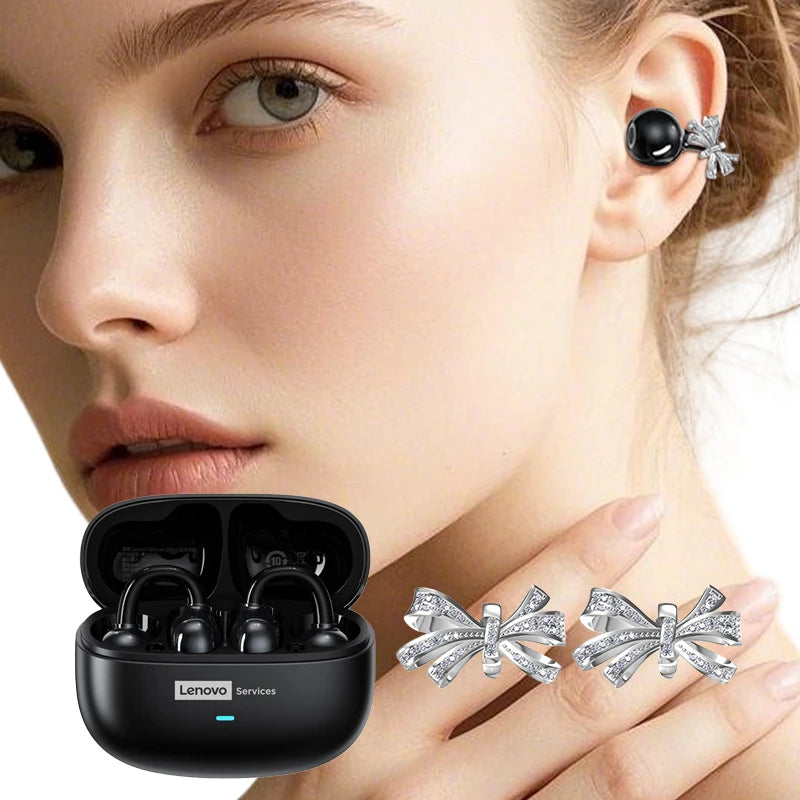 Lenovo LE302 HIFI Stereo Sports Ear Clip Earphones OWS Bluetooth 6.0 Headset Noise Cancelling Headphones Long Endurance Earbuds