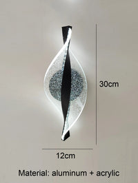 1pc/2pc modern gold/black LED acrylic wall sconce for lustre living room back wall, bedroom bedside home decor lighting.