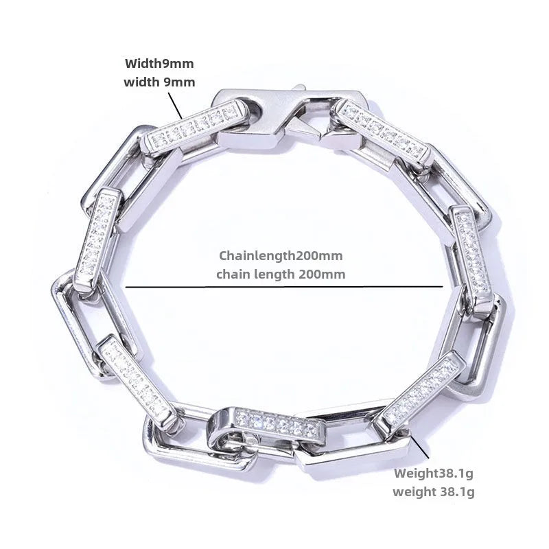 2024 Fashion High Luxury Bamboo Bracelet for Men and Women, Non-fading Titanium Steel Zircon Hip-hop Jewelry Accessories