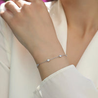 3mm Bubble Moissanite Bracelets for Women Certified Original 18k Gold Plated 925 Silver Full Diamond Bezel Bracelet Fine Jewelry