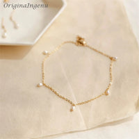 Handmade 14K Gold Filled Pearl Anklet High Quality Freshwater Pearl Jewelry Tarnish Resistant Bracelet Vintage Anklet For Women