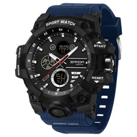 SANDA Men's Outdoor Military Watch 50M Waterproof Digital Wristwatch Stopwatch Alarm LED Light Sport Wristwatch