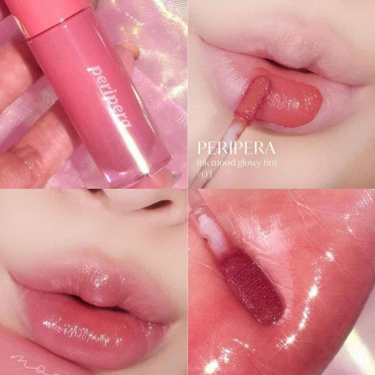 PERIPERA INK MOOD GLOWY TINT,Non-Sticky&Vivid Color,High-Shine Formula,Lightweight&Smudge-Proof,Korean Cosmetic,Korean Makeup