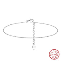 Rinntin Genuine 925 Sterling Silver Ball Faceted Bead Chain Anklets Fashion Women Summer Foot Bracelet Ankle Straps Jewelry SA80