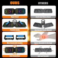 Portable Multifunctional Push-up Board Set With Handles Foldable Fitness Equipment For Chest Abdomen Arms And Back Training