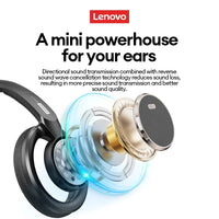 Original Lenovo LS116 Open-Ear Bluetooth 6.0 Earphone Wireless Stereo Headphones Gaming & Sports Foldable Long Battery Mic Gifts