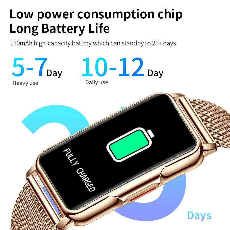 LIGE Smart Bracelet Women Smartwatch Men Heart Rate Blood Oxygen Waterproof Sport Smart Band Ladies Men Watch For Android IOS