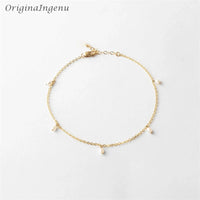 Handmade 14K Gold Filled Pearl Anklet High Quality Freshwater Pearl Jewelry Tarnish Resistant Bracelet Vintage Anklet For Women