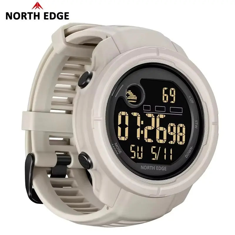 NORTH EDGE NEW MARS 5 Men's Digital Watch Outdoor Military Sports LED Watches Waterproof 50M HR & SpO₂ Smartwatch For Men Women