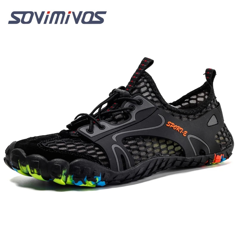Water Shoes for Men Barefoot Beach Shoes Breathable Sport Shoes Quick Dry River Whtie Sea Aqua Sneakers Soft Beach Sneakers