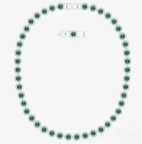 2025 New Light Luxury Round Necklace Pendant Earnail Bracelet, High Jewelry Set, Daily Wear, Party Essential - Anniversary Gift