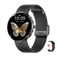 MEVADEN 8.5mm Ultra-thin Luxury Stainless Steel Smart Watch Women 1.43" AMOLED HD Screen Health Monitor Sport Smartwatch H33