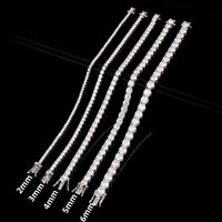 100% Real Moissanite Tennis Bracelet 925 Sterling Silver Plated 18K Gold with GRA Bracelet for Women Man Sparkling Party Jewelry