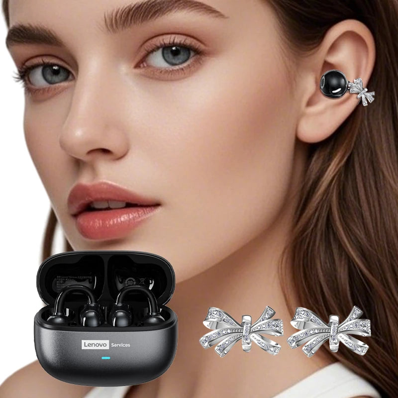 Lenovo LE302 HIFI Stereo Sports Ear Clip Earphones OWS Bluetooth 6.0 Headset Noise Cancelling Headphones Long Endurance Earbuds