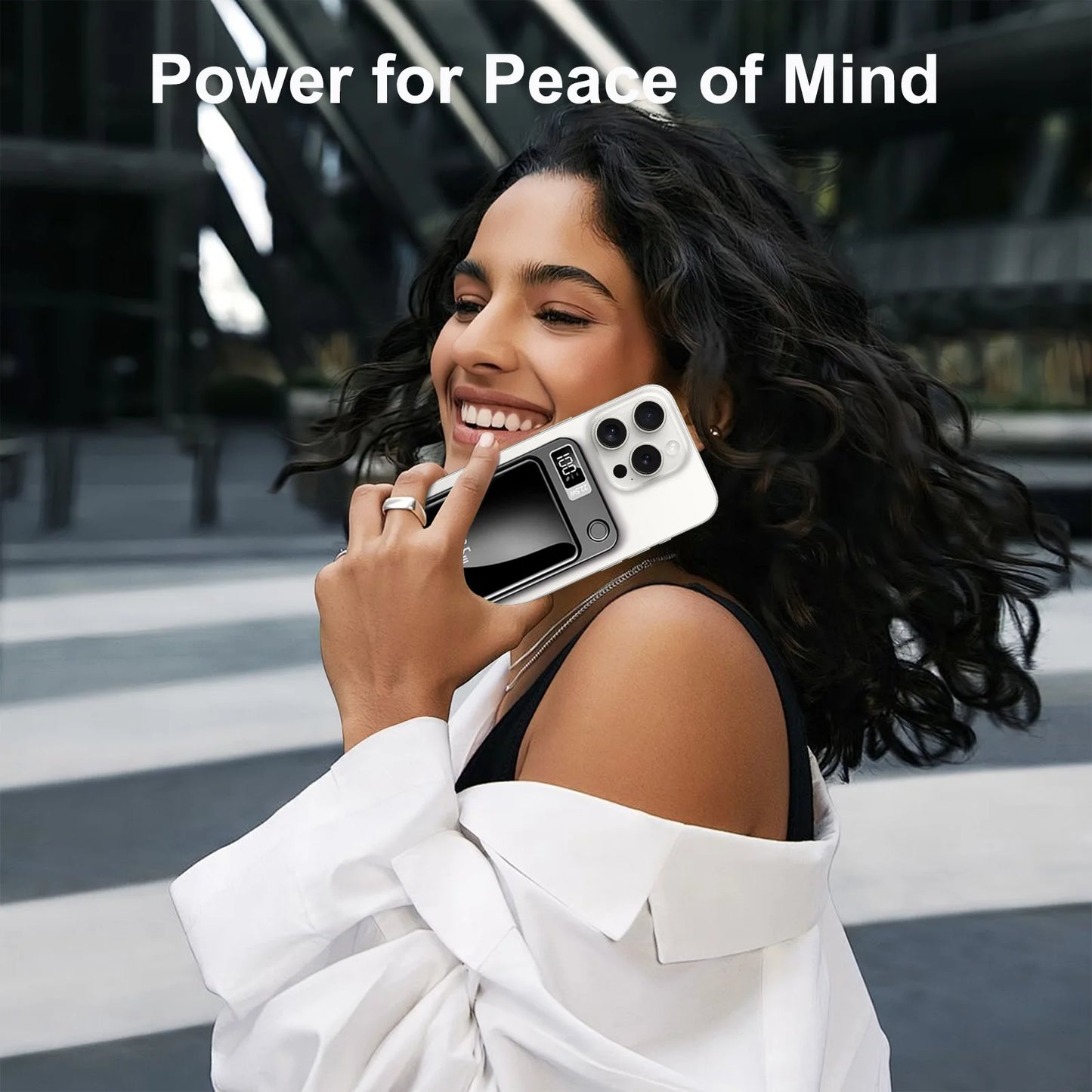 10000mAh Magnetic Wireless Power Bank PD22.5W Fast Charging Portable External Battery Adapter For Magsafe iPhone Huawei Samsung