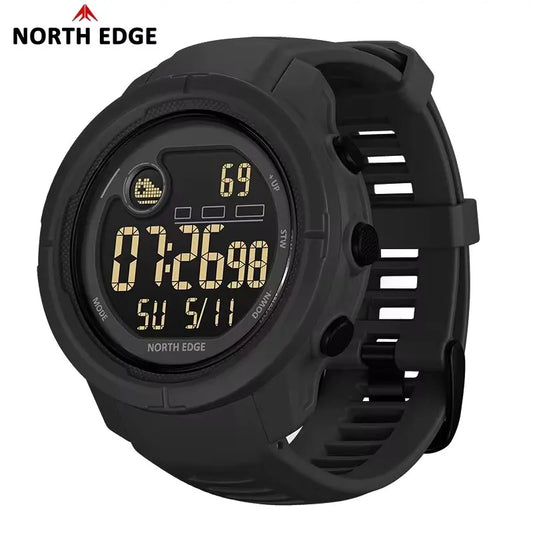 NORTH EDGE NEW MARS 5 Men's Digital Watch Outdoor Military Sports LED Watches Waterproof 50M HR & SpO₂ Smartwatch For Men Women