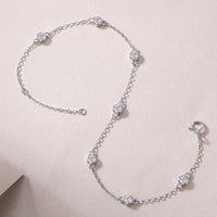 3mm Bubble Moissanite Bracelets for Women Certified Original 18k Gold Plated 925 Silver Full Diamond Bezel Bracelet Fine Jewelry
