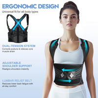 Posture Corrector Back Brace Adjustable Back Support for Women and Men Shoulder Straightener Neck Upper Lower Back Pain Relief