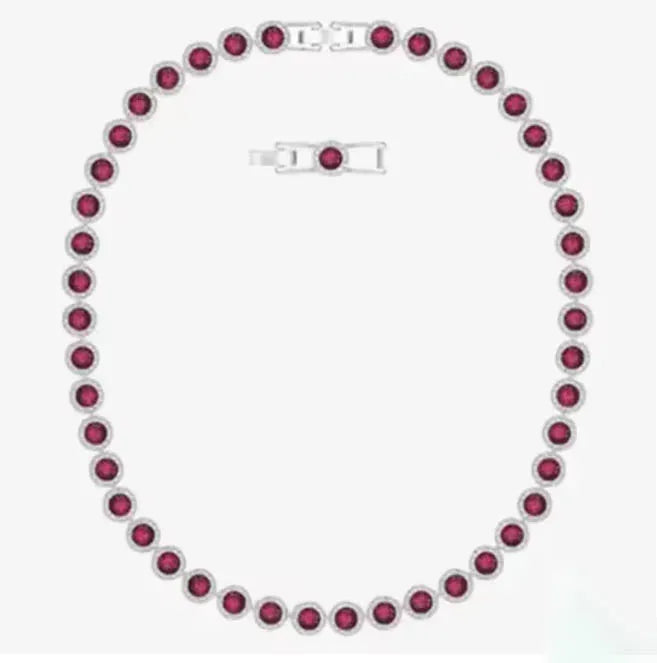 2025 New Light Luxury Round Necklace Pendant Earnail Bracelet, High Jewelry Set, Daily Wear, Party Essential - Anniversary Gift