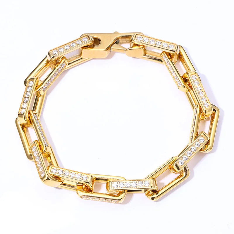 2024 Fashion High Luxury Bamboo Bracelet for Men and Women, Non-fading Titanium Steel Zircon Hip-hop Jewelry Accessories