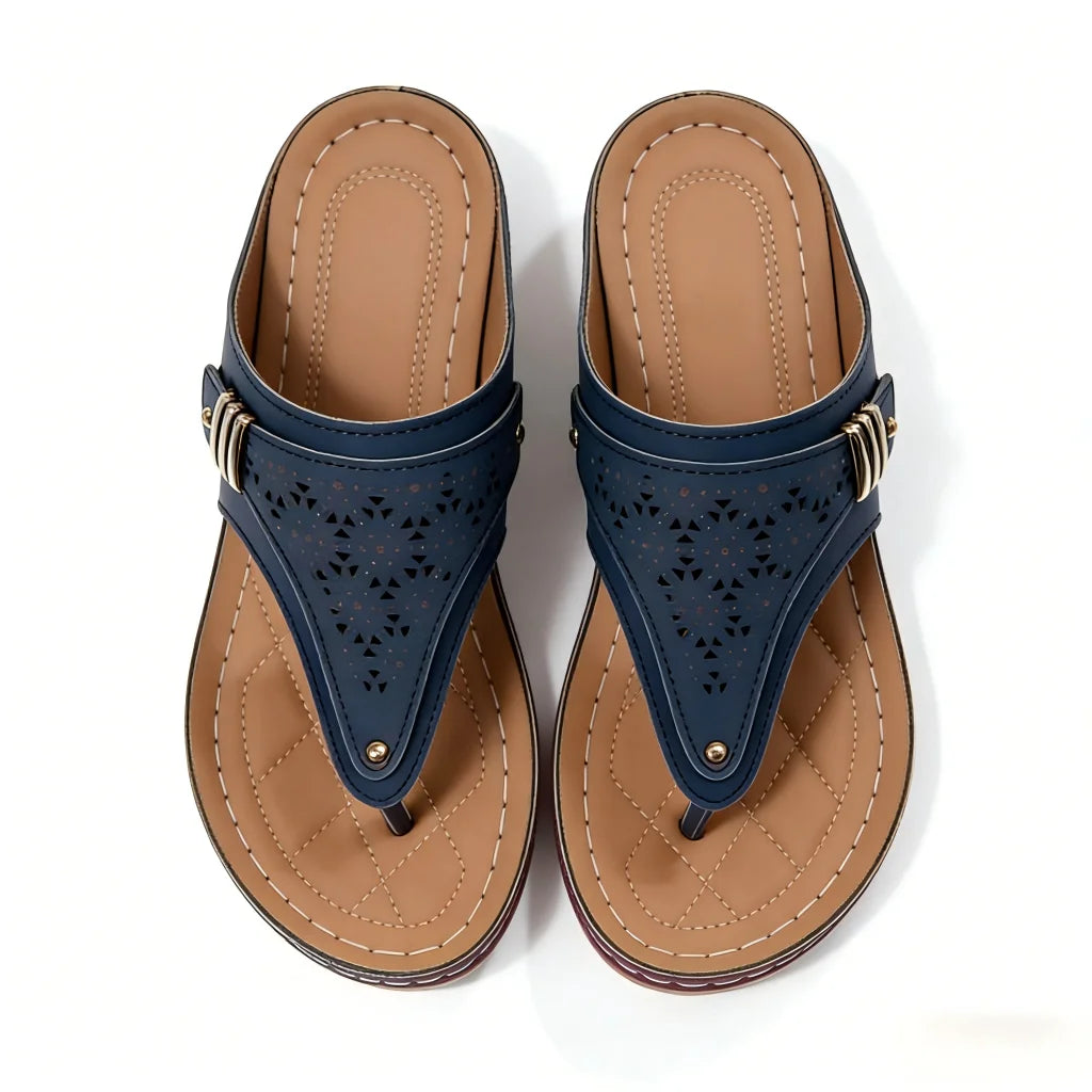 Women's Casual Beaded Flat Sandals, Bohemian Ankle Bracelet Flip Flops, Summer Beach Vacation Shoes for Women