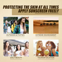 50ML Spf 50 Rice Sunscreen Cream Outdoor UV Protection Moisturizing Soothing Redness Sweatproof Prevent Sunburn Sunblock Lotion